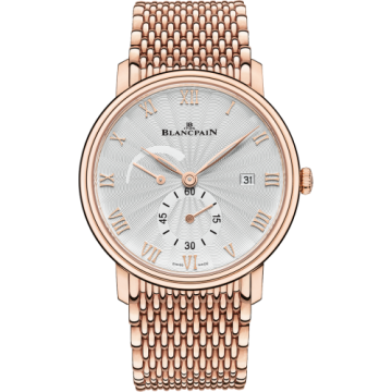 Blancpain Villeret Ultraplate Power Reserve Date Red Gold / Stamped Opaline