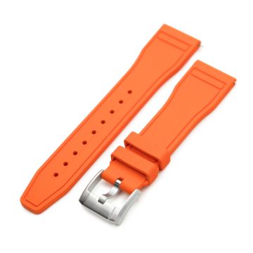 Quick Release Orange Pilot FKM rubber watch strap, 20mm or 22mm - 22mm