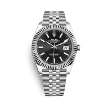 Rolex Datejust 41 Stainless Steel Fluted / Jubilee / Black