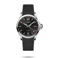 Longines Conquest V.H.P. GMT 43 Stainless Steel / Black / Rubber