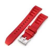 Red RM Vented FKM Quick Release Rubber Watch Strap, 20mm - 10mm