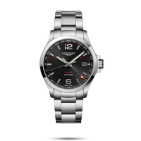 Longines Conquest V.H.P. GMT 43 Stainless Steel / Black / Bracelet