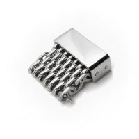 18mm, 20mm, 22mm or 24mm Stainless Steel mesh band extension piece, Polished - 24mm