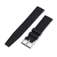 Black Tropical-Style Pro FKM Rubber Quick Release Strap 19mm to 23mm - 23mm
