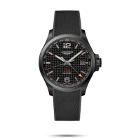Longines Conquest V.H.P. GMT 43 PVD / Carbon / Rubber