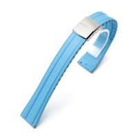 Quick Release FKM28 Sky Blue FKM Rubber watch strap - 16mm
