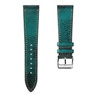 Radstock Vintage Genuine Leather Watch Strap - Vintage Turquoise - 17mm