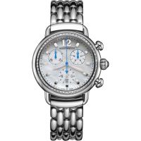 Aerowatch 1942 Chronolady Diamonds Stainless Steel Silvery / White