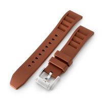 Brown RM Vented FKM Quick Release Rubber Watch Strap, 20mm - 30mm