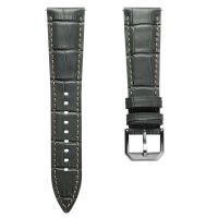 Carolina Gator Print Genuine Leather Watch Strap - Graphite Grey - 22mm