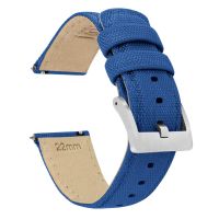 Royal Blue Sailcloth Quick Release Watch Band - 16mm