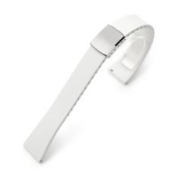 21mm Quick Release FKM26 White FKM Rubber watch strap - 16mm