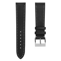 Rochefort Flat Patina Calf Leather Watch Strap - Anthracite - 17mm