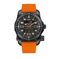 Breitling Emergency II Night Mission / Black-Orange / Rubber / Folding