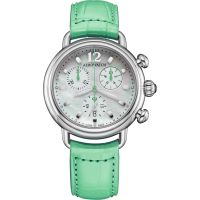 Aerowatch 1942 Chronolady Leather Green