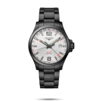 Longines Conquest V.H.P. GMT 43 PVD / Silver / Bracelet