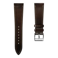 Radstock Vintage Genuine Leather Watch Strap - Vintage Chocolate Brown - 17mm