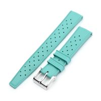 Quick Release Turquoise green / blue Tropical-Style Pro FKM rubber watch strap, 20mm - 30mm