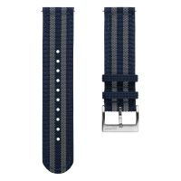 RidgeFlex Two-Piece Military Nylon Watch Strap - Navy Bond - 22mm