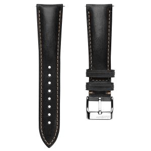 Original Vintage Highley Genuine Leather Watch Strap - Black - 21mm