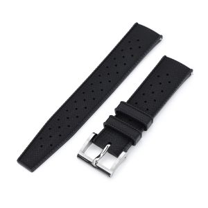 Black Tropical-Style Pro FKM Rubber Quick Release Strap 19mm to 23mm - 23mm