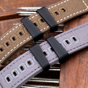 Rubber Watch Band Strap Keeper for 20mm, 22mm or 24mm watch bands, pack of 4 pcs, Black - 24mm