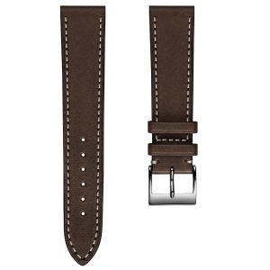 Leuven Cavallo Flat Handmade Horse Leather Watch Strap - Cacao - 17mm