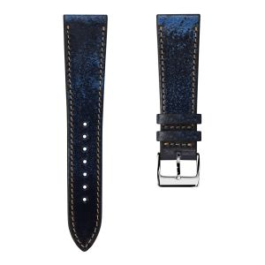 Radstock Vintage Genuine Leather Watch Strap - Vintage Blue - 17mm