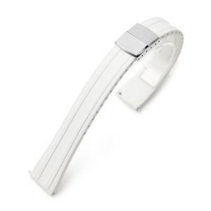Quick Release FKM28 White FKM Rubber watch strap - 16mm