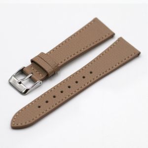 Vintage Epsom Italian Leather Sand Beige Watch Strap with Quick Release - 21mm