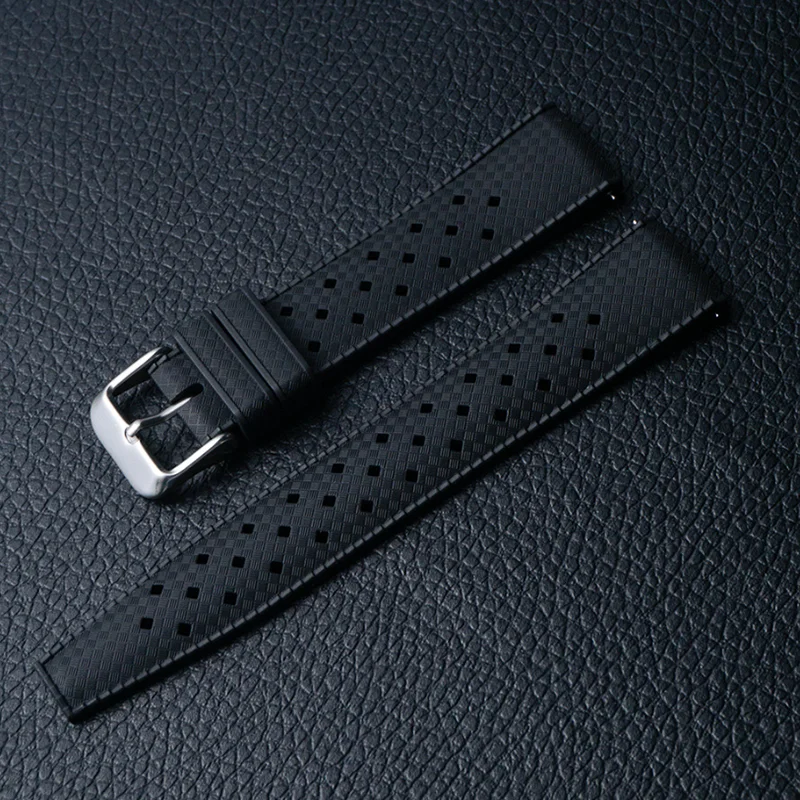 Bracelet Tropical Rubber, photo du catalogue d’une variante répertoriée en 18 mm.